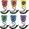 Champion Sports Stop Watches, 1/100 Second, Water-Resistant 6PK, Ast CSI910SET